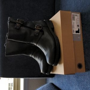 UGG Women's Niels black motorcycle boots Size 8